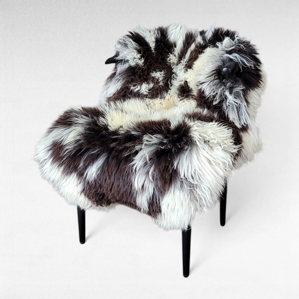 Big Natural Spotted  Dutch Sheepskin 46" x 34"